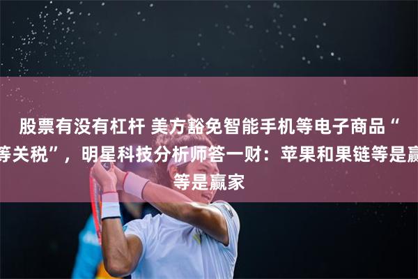 股票有没有杠杆 美方豁免智能手机等电子商品“对等关税”，明星科技分析师答一财：苹果和果链等是赢家