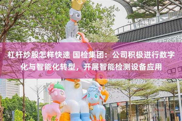 杠杆炒股怎样快速 国检集团：公司积极进行数字化与智能化转型，开展智能检测设备应用